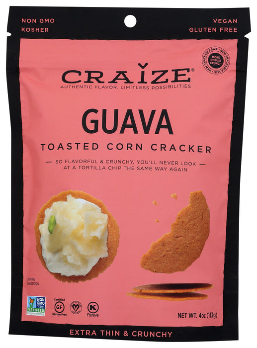 CRAIZE: Crackers Corn Guava, 4 oz