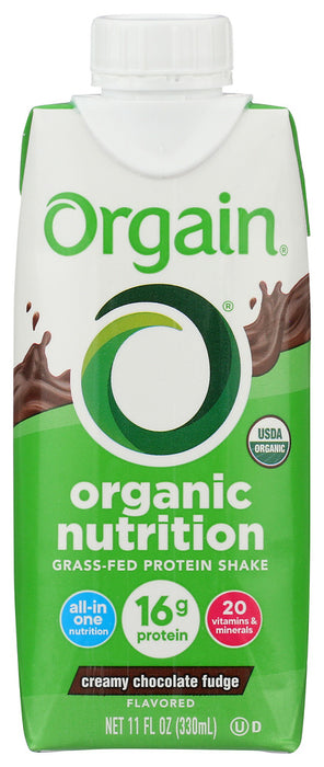 ORGAIN: Organic Nutrition Shake Creamy Chocolate, 11 oz