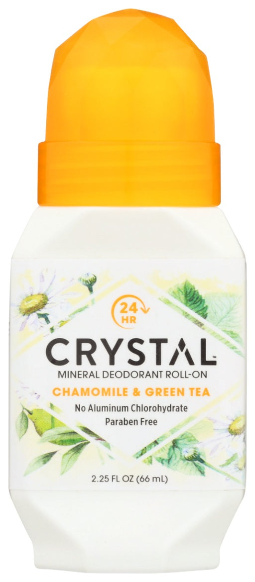 Crystal Mineral-Enriched Deodorant Roll-On infused with the sweet aroma of chamomile and green tea rapidly dries to provide an invisible, protective barrier that blocks odor before it starts. Made for every BODY!