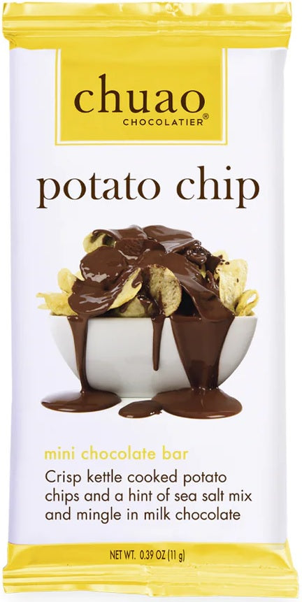 CHUAO CHOCOLATIER: Potato Chip Mini Chocolate Bar, 0.39 oz