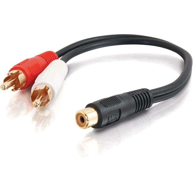 C2G 6in Value Series One RCA Female to Two RCA Male Y-Cable