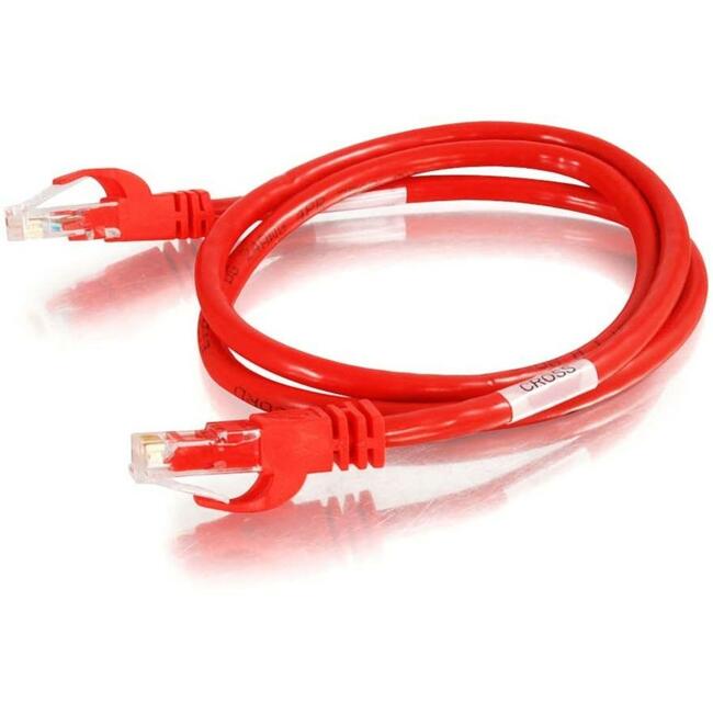 C2G-3ft Cat6 Snagless Crossover Unshielded (UTP) Network Patch Cable - Red