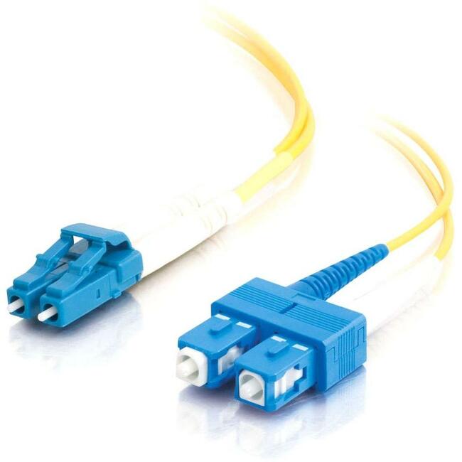 C2G 3m LC-SC 9/125 Duplex Single Mode OS2 Fiber Cable - Yellow - 10ft