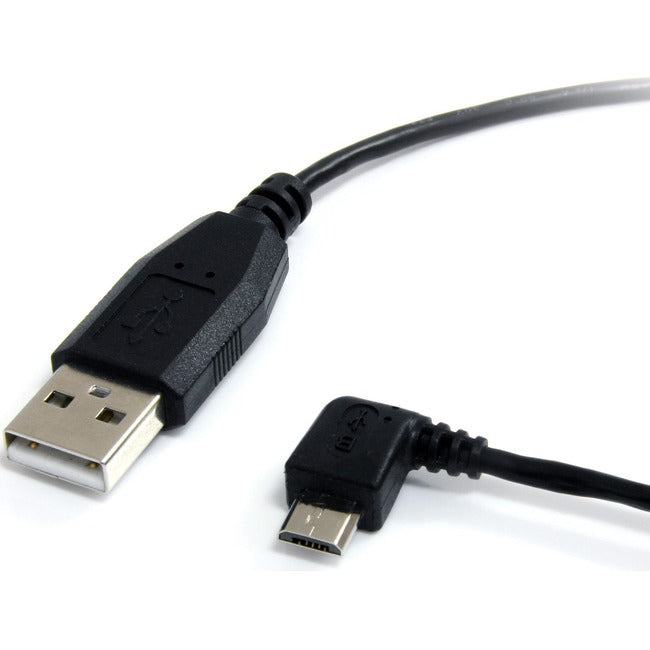 StarTech.com 3 ft Micro USB Cable - A to Left Angle Micro B