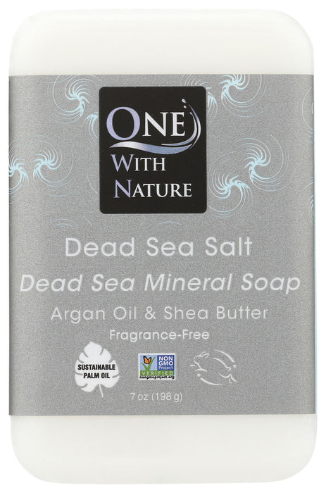 ONE WITH NATURE: Dead Sea Salt Minerals Soap Bar, 7 oz