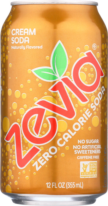 ZEVIA: All Natural Zero Calorie Cream Soda 6-12 fl oz, 72 fl oz