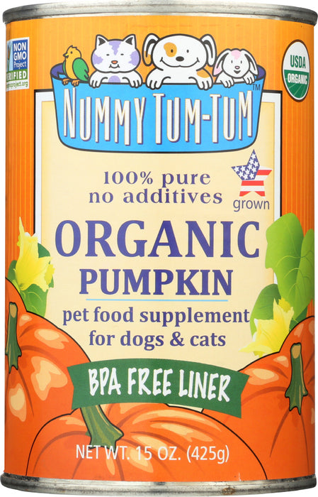 NUMMY TUM TUM:  Pure Pumpkin 100 Percent Organic Dog and Cat Food, 15 oz