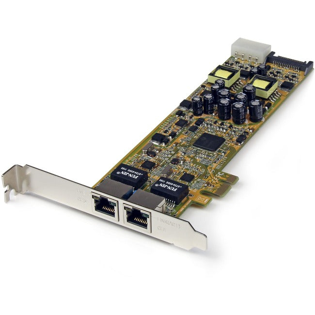 StarTech.com Dual Port PCI Express Gigabit Ethernet PCIe Network Card Adapter - PoE/PSE