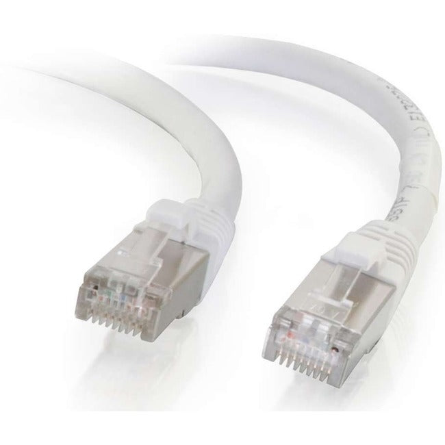 C2G-30ft Cat6 Snagless Shielded (STP) Network Patch Cable - White