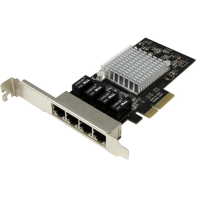 StarTech.com 4-Port Gigabit Ethernet Network Card - PCI Express, Intel I350 NIC - Quad Port PCIe Network Adapter Card w/ Intel Chip