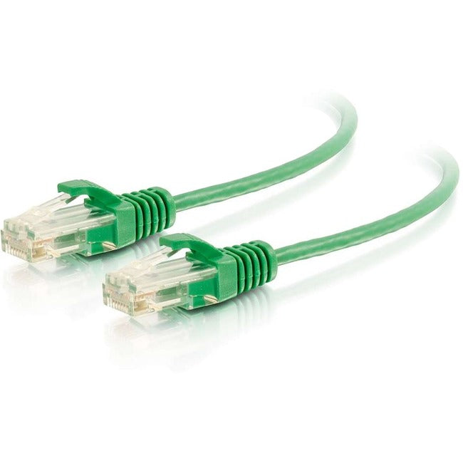 C2G 5ft Cat6 Snagless Unshielded (UTP) Slim Ethernet Network Patch Cable - Green