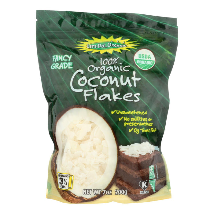 Let's Do Organics Coconut Flakes - Case Of 12 - 7 Oz.