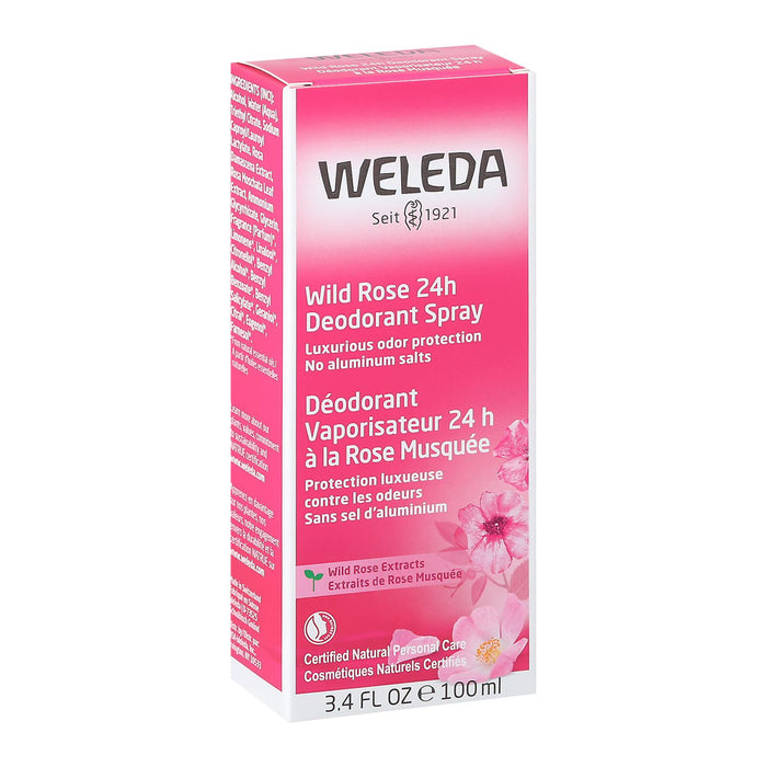 Weleda Deodorant Wild Rose - 3.4 Fl Oz