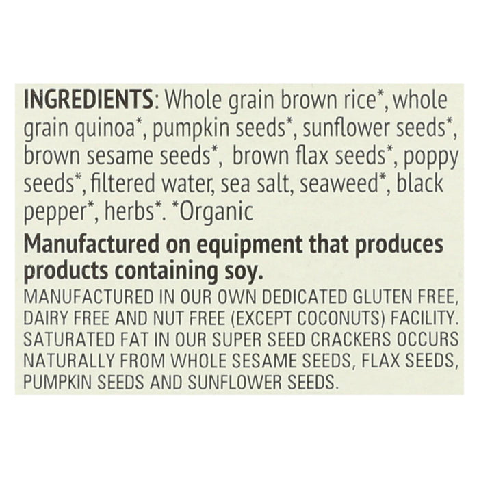 Mary's Gone Crackers Super Seed - Everything - Case Of 6 - 5.5 Oz.