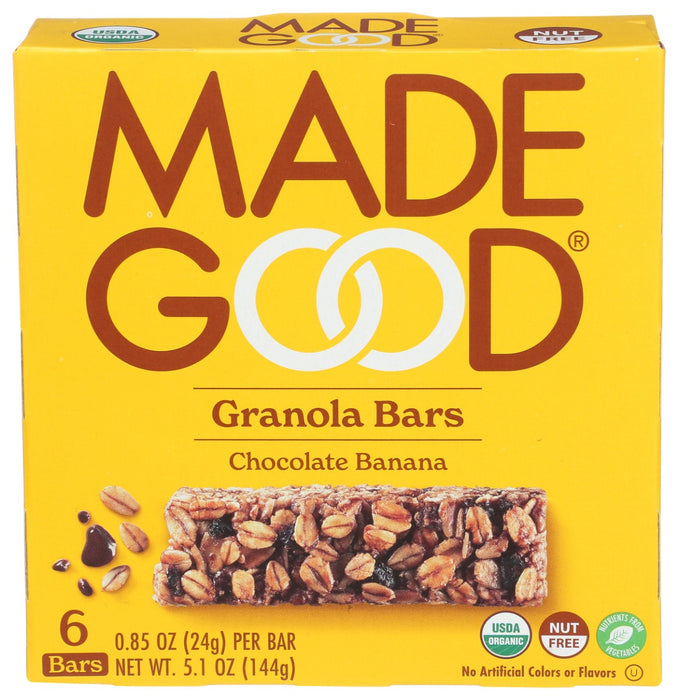 MADEGOOD: Chocolate Banana Granola Bar, 5.10 oz