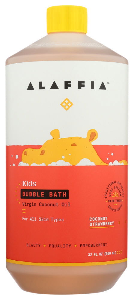 ALAFFIA: Bath Bubble Coconut Strwb, 32 FO - No Brand For Less 