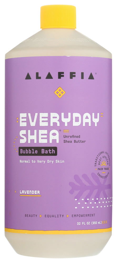 ALAFFIA: Everyday Shea Bubble Bath Lavender, 32 fo - No Brand For Less 