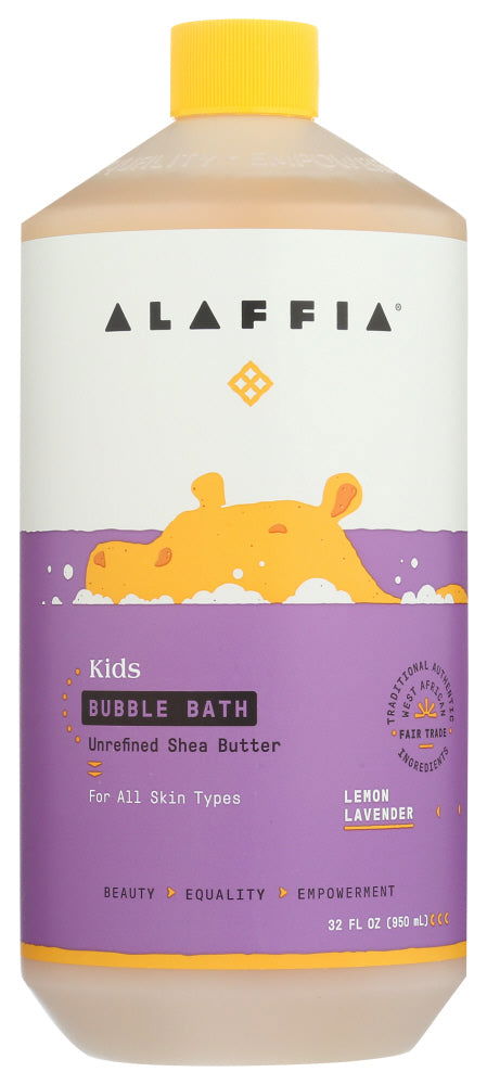 ALAFFIA: Kids Bubble Bath Lemon Lavender, 32 fo - No Brand For Less 