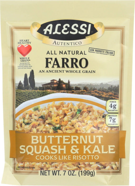 ALESSI: Farro Butternut Squash & Kale, 7 oz - No Brand For Less 