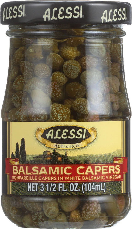 ALESSI: Nonpareille Capers in White Balsamic Vinegar, 3.5 Oz - No Brand For Less 