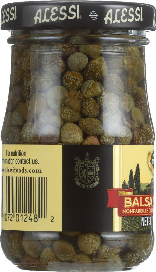 ALESSI: Nonpareille Capers in White Balsamic Vinegar, 3.5 Oz - No Brand For Less 