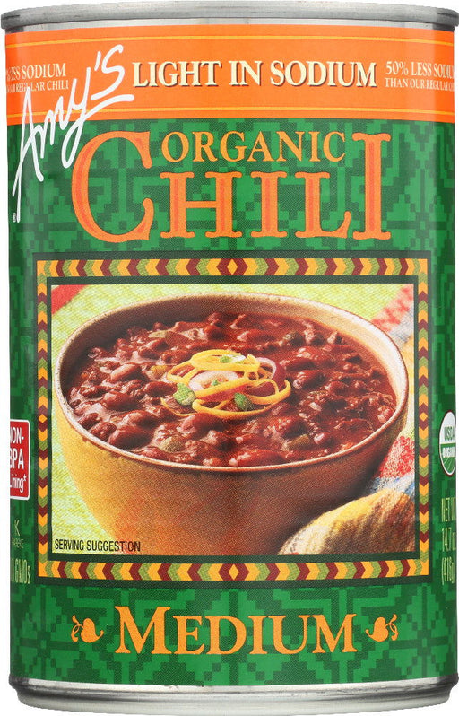 AMY'S: Organic Chili Light in Sodium Medium, 14.7 oz - No Brand For Less 