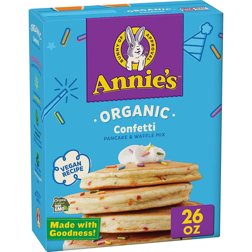 ANNIES HOMEGROWN: Birthday Confetti Pancake & Waffle Mix, 26 oz - No Brand For Less 