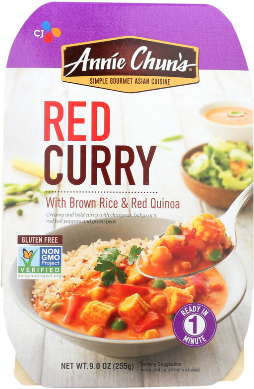 ANNIE CHUNS: Entree Indian Red Curry, 9 oz - No Brand For Less 