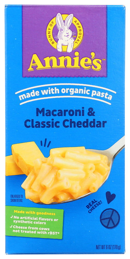 ANNIE'S HOMEGROWN: Classic Macaroni & Cheese, 6 oz - No Brand For Less 