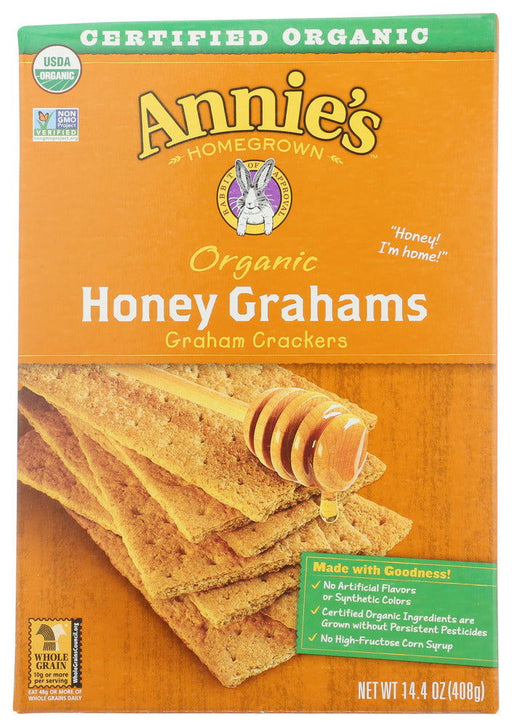 ANNIE'S HOMEGROWN: Organic Graham Crackers Honey, 14.4 oz - No Brand For Less 