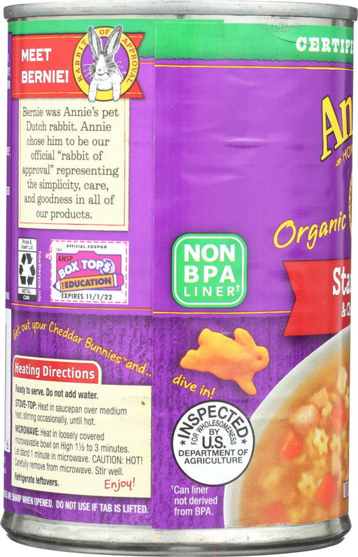 ANNIE'S HOMEGROWN: Organic Star Pasta & Chicken Soup, 14 oz - No Brand For Less 