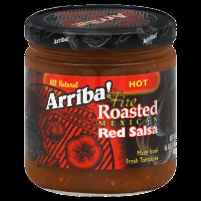 ARRIBA: Fire Roasted Hot Mexican Red Salsa, 16 Oz - No Brand For Less 