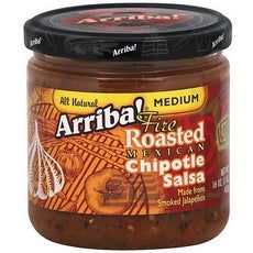 ARRIBA: Fire Roasted Mexican Chipotle Salsa Medium, 16 Oz - No Brand For Less 