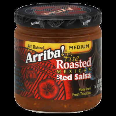 ARRIBA: Fire Roasted Mexican Red Salsa Medium, 16 Oz - No Brand For Less 