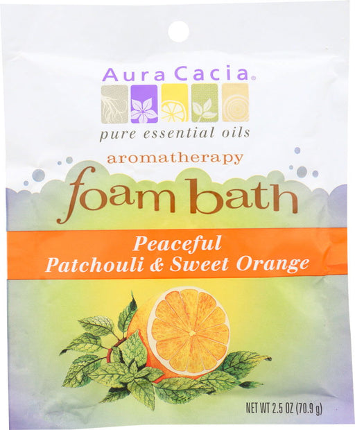 AURA CACIA: Peaceful Patchouli and Sweet Orange Foam Bath, 2.5 oz - No Brand For Less 