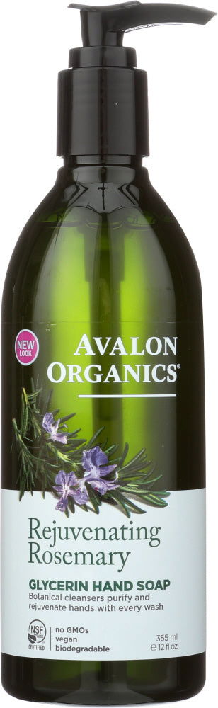 AVALON ORGANICS:  Glycerin Hand Soap Rosemary, 12 Oz - No Brand For Less 