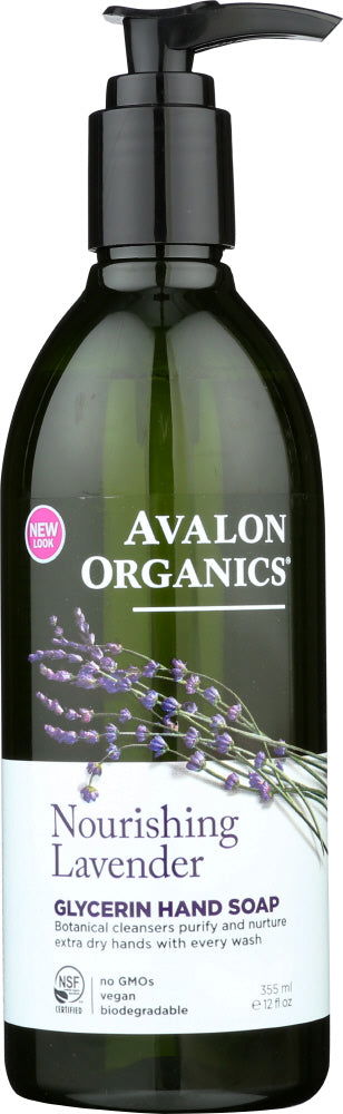 AVALON ORGANICS: Glycerin Liquid Hand Soap Lavender, 12 Oz - No Brand For Less 