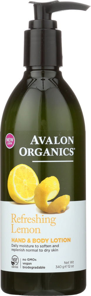 AVALON ORGANICS: Hand and Body Lotion Lemon, 12 oz - No Brand For Less 