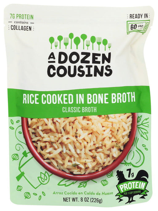 A DOZEN COUSINS: Rice Classic Broth Rte, 8 oz - No Brand For Less 