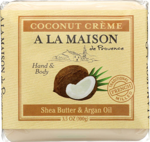 A LA MAISON DE PROVENCE: Mini Soap Bar Coconut Creme, 3.5 oz - No Brand For Less 