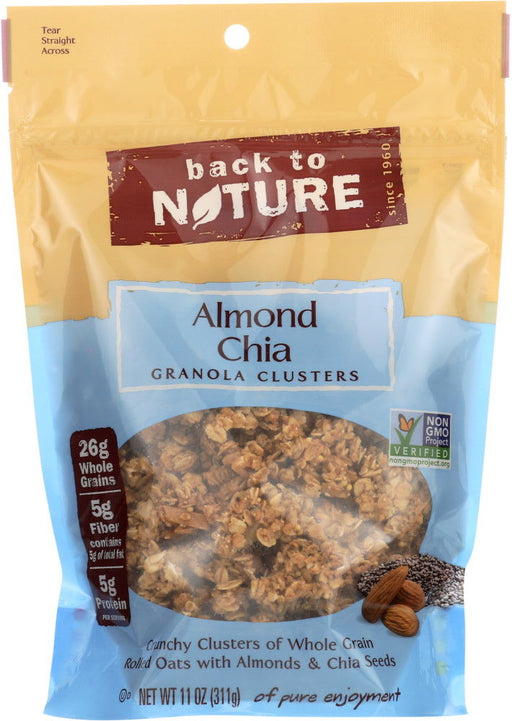 BACK TO NATURE: Almond Chia Granola Clusters, 11 oz - No Brand For Less 