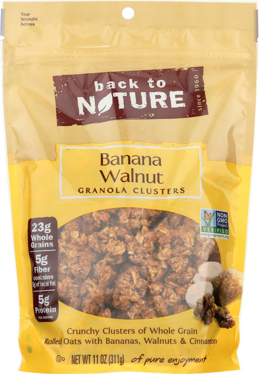 BACK TO NATURE: Banana Walnut Granola Clusters, 11 oz - No Brand For Less 