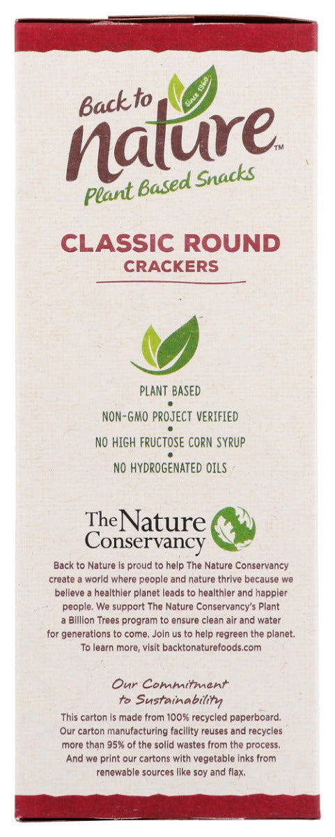 BACK TO NATURE: Classic Round Crackers, 8.5 oz - No Brand For Less 