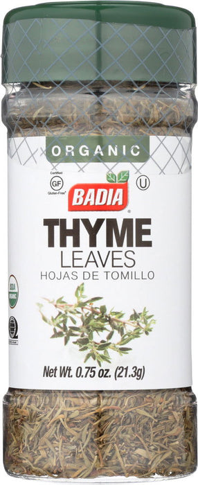 BADIA: Thyme Leaves Organic, 0.75 oz - No Brand For Less 