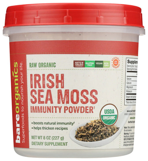 BAREORGANICS: Irish Moss Pwdr Org, 8 oz - No Brand For Less 