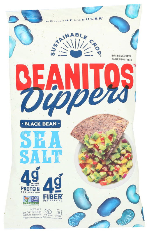 BEANITOS: Black Bean Chips With Sea Salt, 10 oz - No Brand For Less 