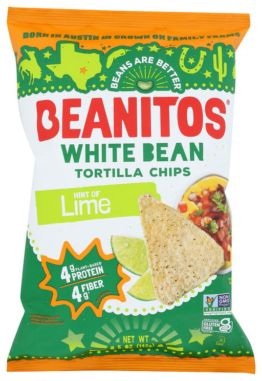 BEANITOS: Lime White Bean Chips, 5 oz - No Brand For Less 