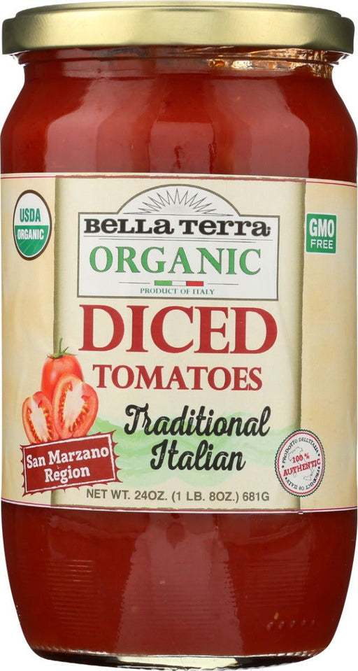 BELLA TERRA: San Marzano Region Diced Tomatoes, 24 oz - No Brand For Less 