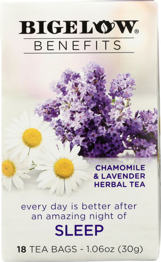 BIGELOW: Benefits Chamomile and Lavender Herbal Tea 18 Bags, 1.06 oz - No Brand For Less 