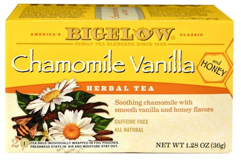 BIGELOW: Chamomile Vanilla Honey Herbal Tea 20 Bags, 1.28 oz - No Brand For Less 